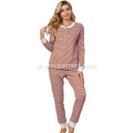 Pijama de malha com conforto de algodão